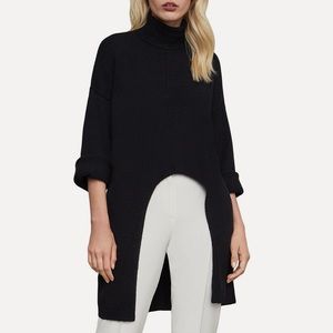 BCBG Max Azria cutout turtleneck sweater in black